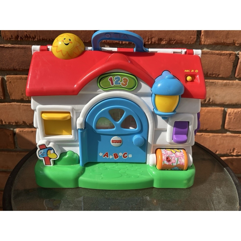 Fisher Price ABC 123 Musical Sound School House Interactive‎ Learning Toy WORKS